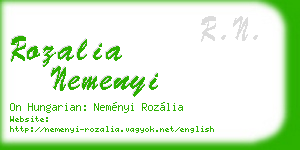 rozalia nemenyi business card