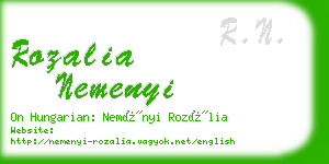 rozalia nemenyi business card